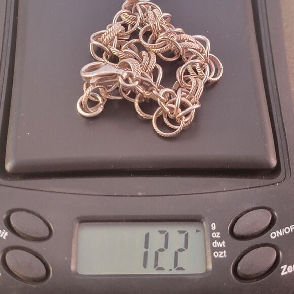 Sterling ITALY Handcrafted Fancy Link Bracelet - Picture 5 of 7